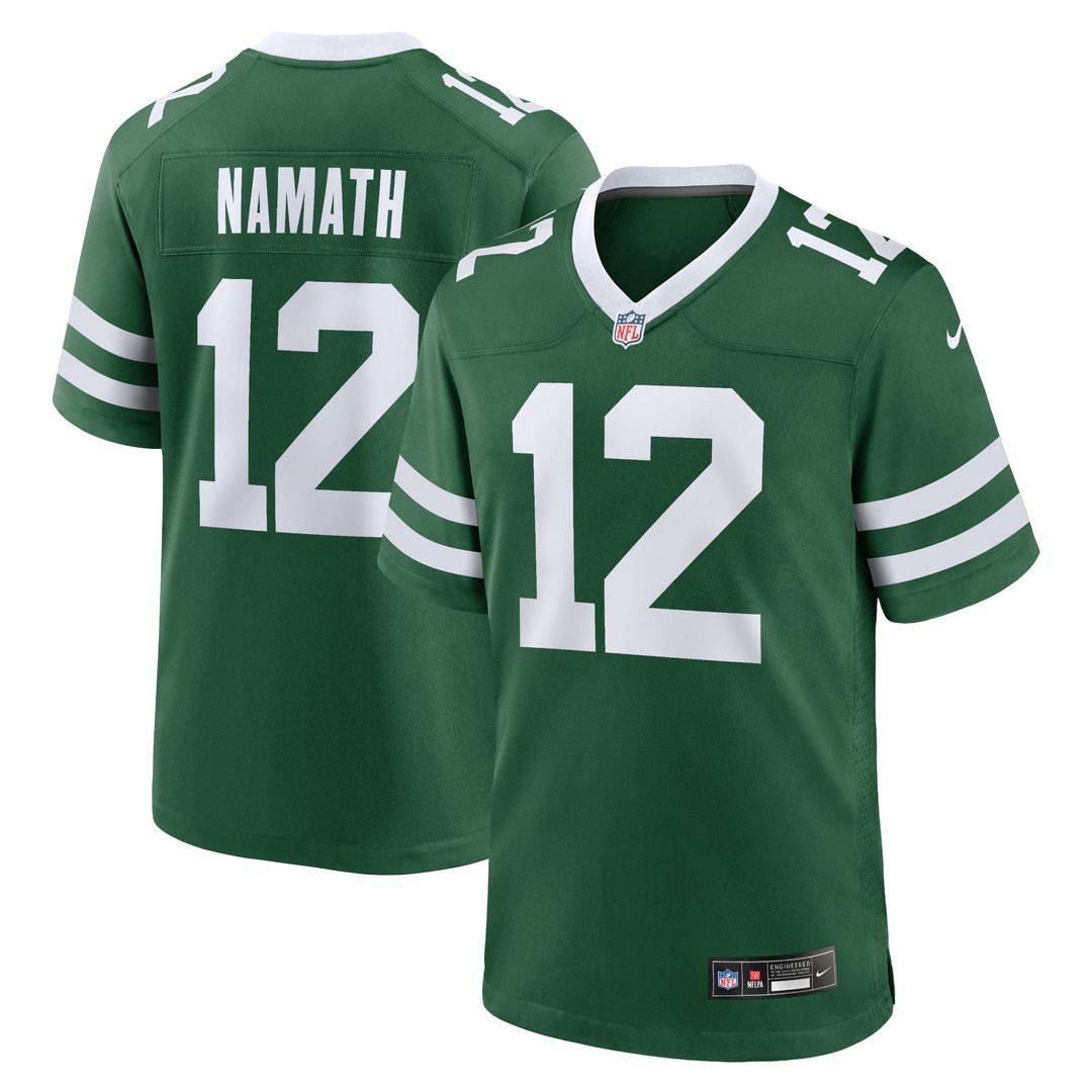 Joe Namath New York Jets White Classic Alternate Retired Player Game Jersey