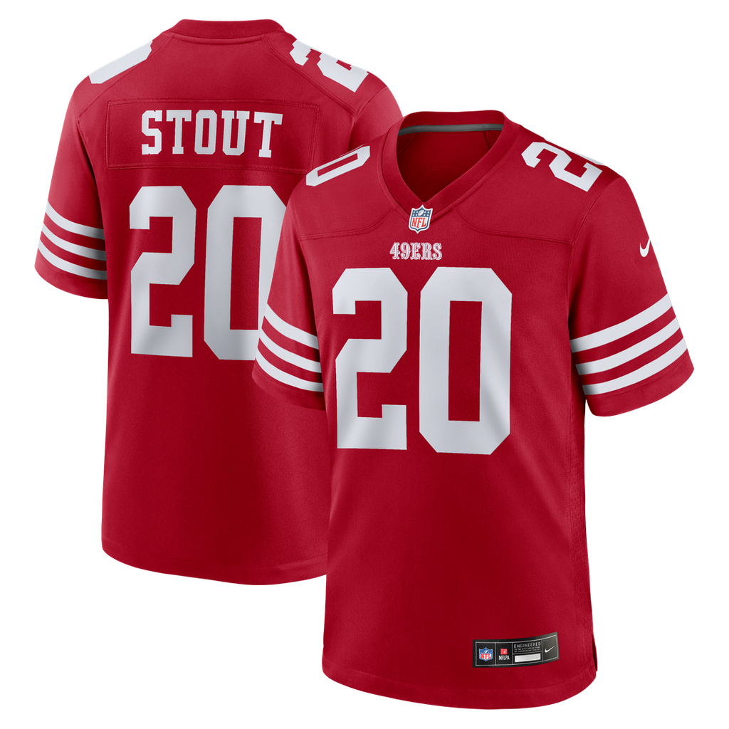 Upton Stout San Francisco 49ers Scarlet Team Game Jersey