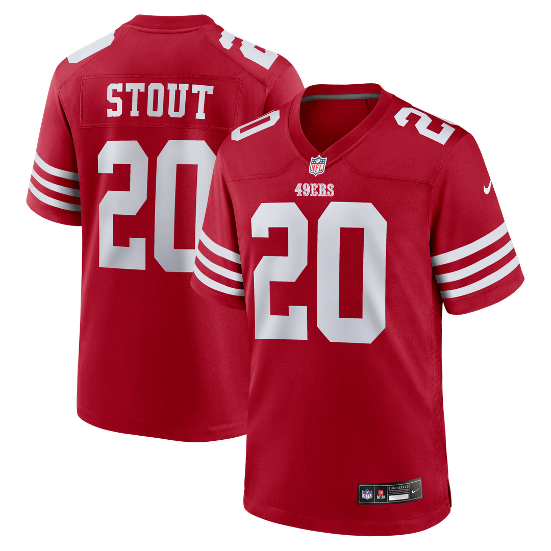 Upton Stout San Francisco 49ers Scarlet Team Game Jersey