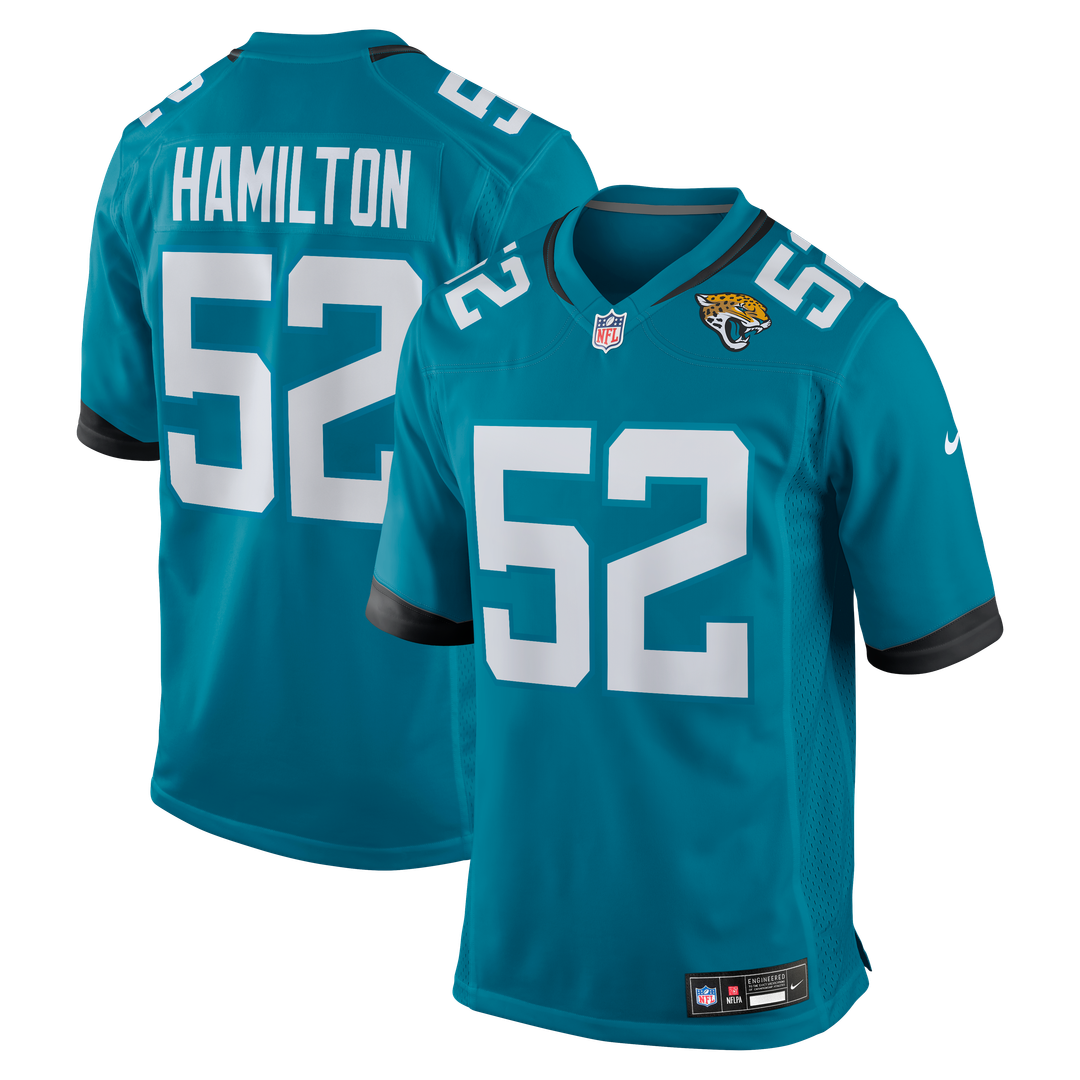 DaVon Hamilton Jacksonville Jaguars Black Game Jersey