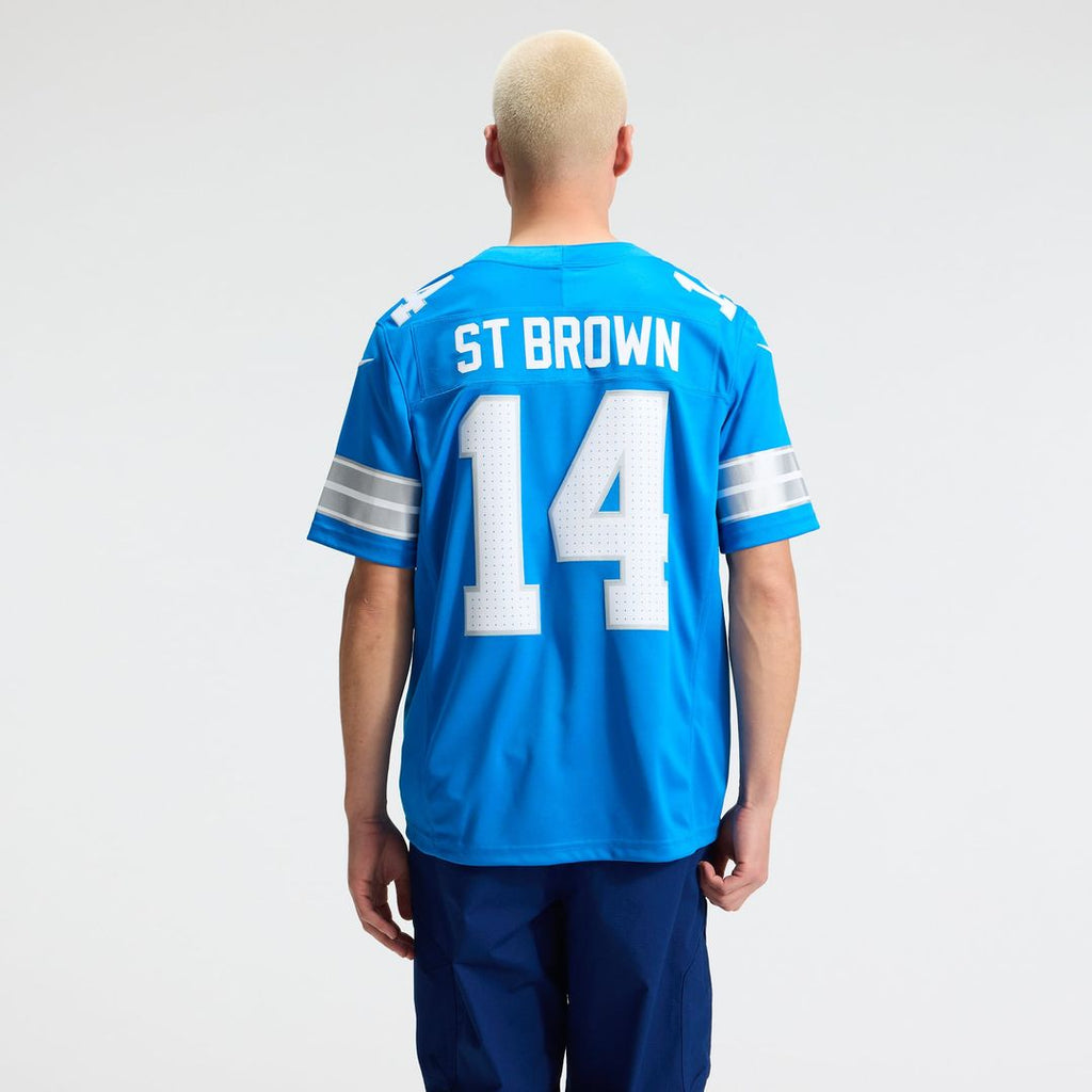 Amon-Ra St. Brown Detroit Lions Blue Team Vapor F.U.S.E. Stitched Limited Jersey