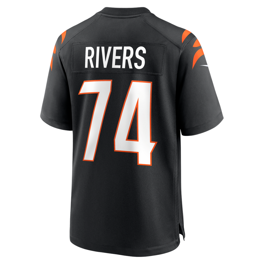 Jalen Rivers Cincinnati Bengals Black Team Game Jersey