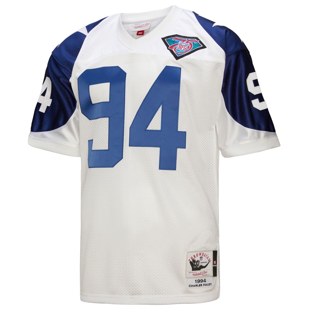 Charles Haley Dallas Cowboys 1994 White Authentic Throwback Retired Player Jersey