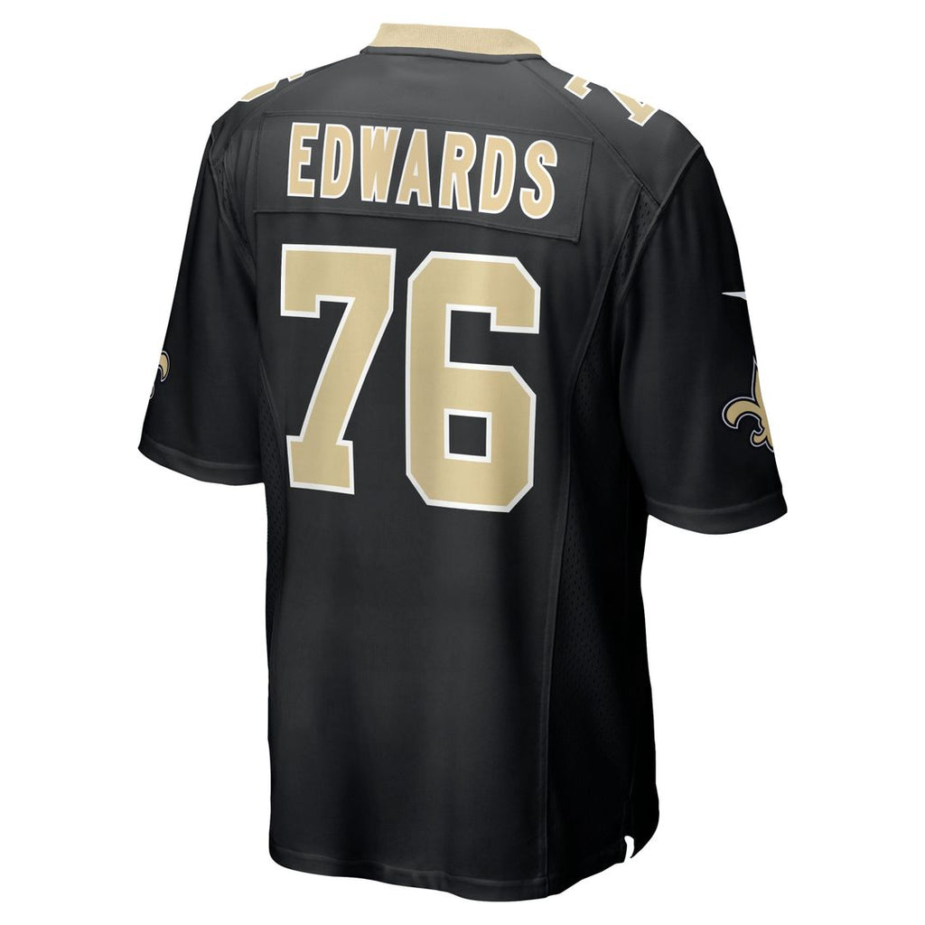 David Edwards New Orleans Saints Black Team Game Jersey