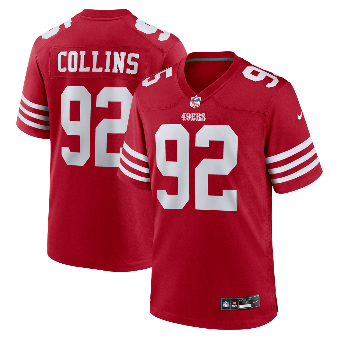 Alfred Collins San Francisco 49ers Scarlet Team Game Jersey
