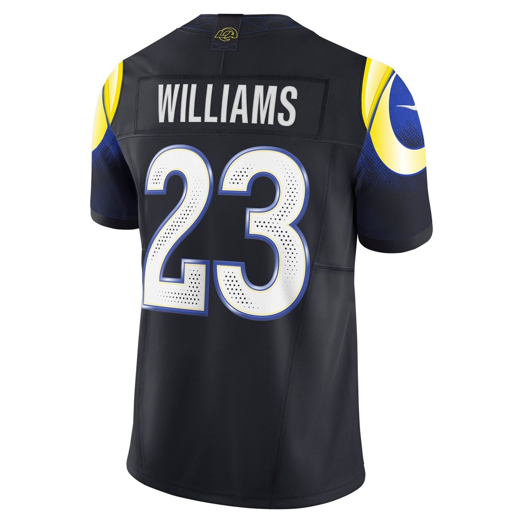 Kyren Williams Los Angeles Rams Dark Blue Rivalries Collection Stitched Limited Jersey