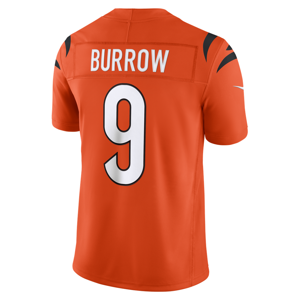 Joe Burrow Cincinnati Bengals Orange Alternate Vapor F.U.S.E. Stitched Limited Jersey
