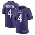 Zay Flowers Baltimore Ravens Purple Team Game Jersey