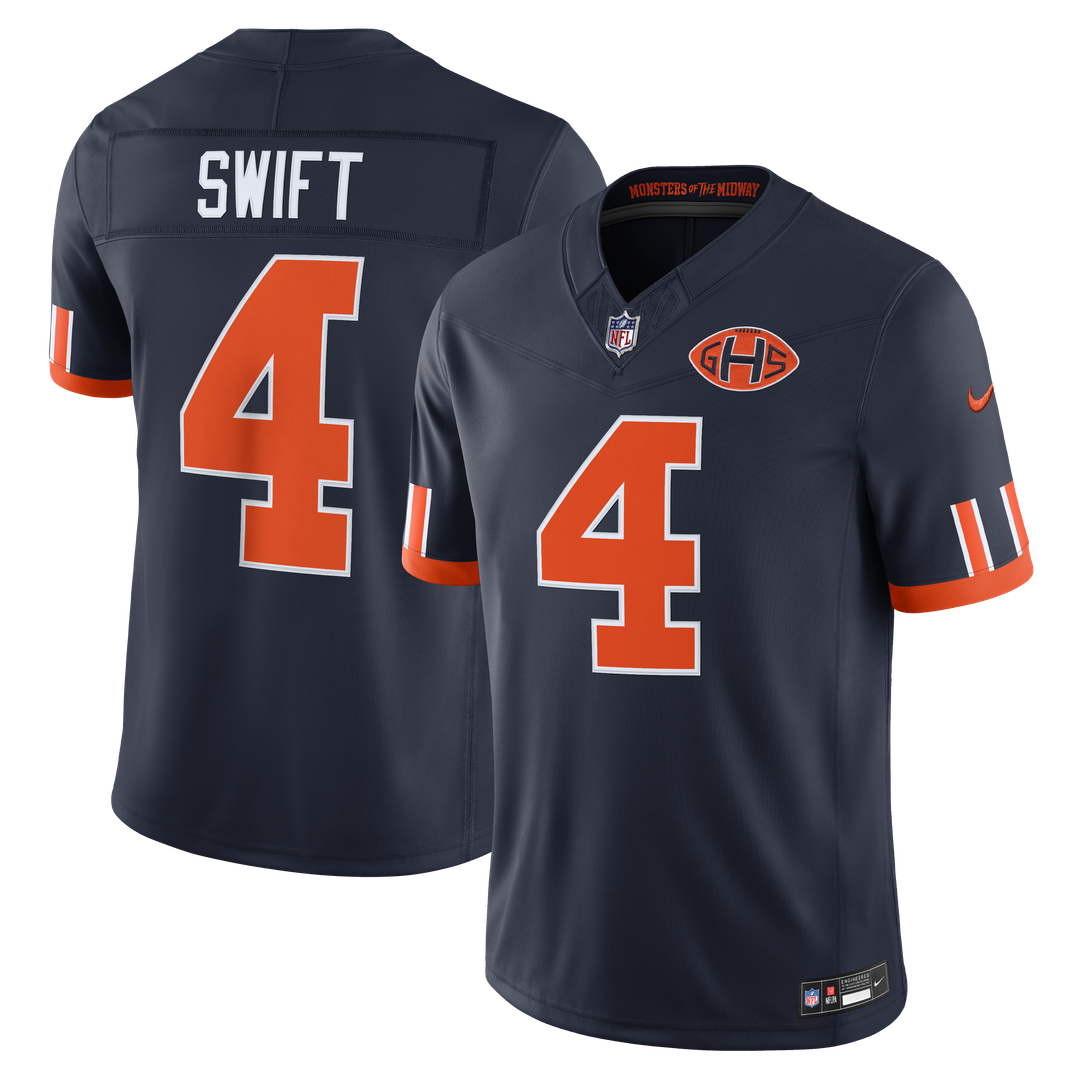 D'Andre Swift Chicago Bears Navy 2026 Rivalries Collection Stitched Limited Jersey