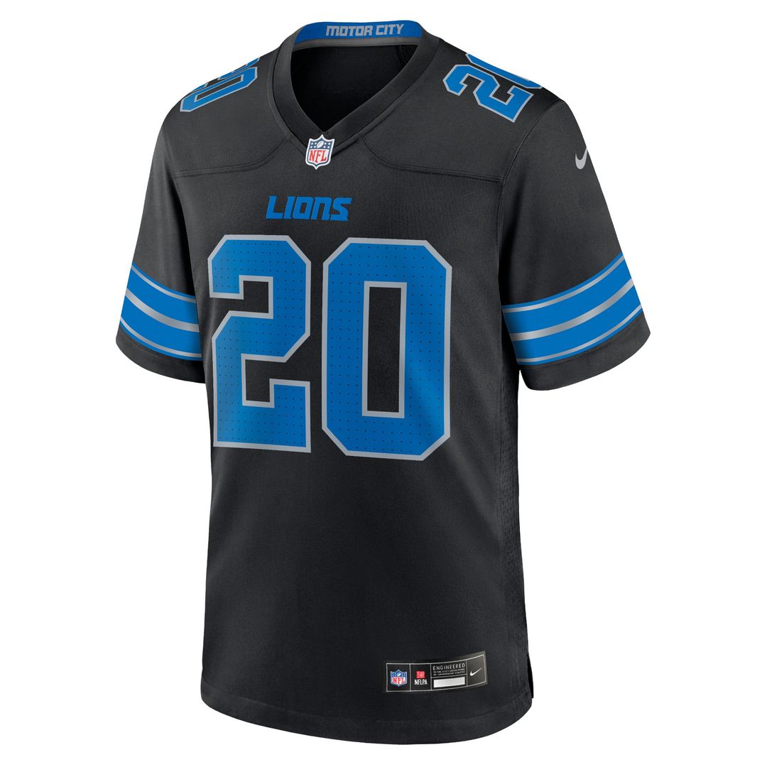 Barry Sanders Detroit Lions Black 2nd Alternate Retired Player Game Jersey