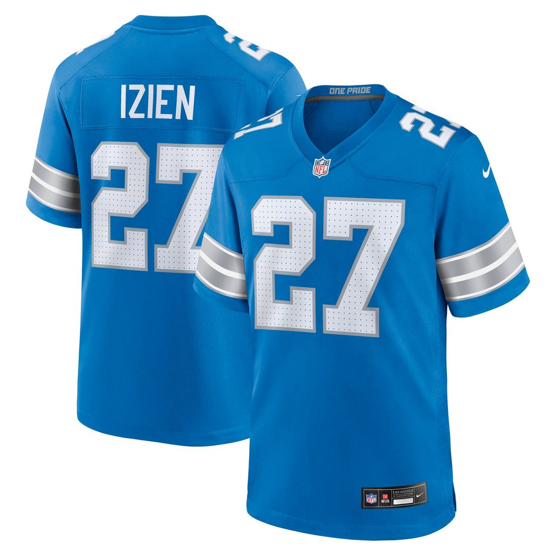 Christian Izien Detroit Lions Blue Team Game Jersey