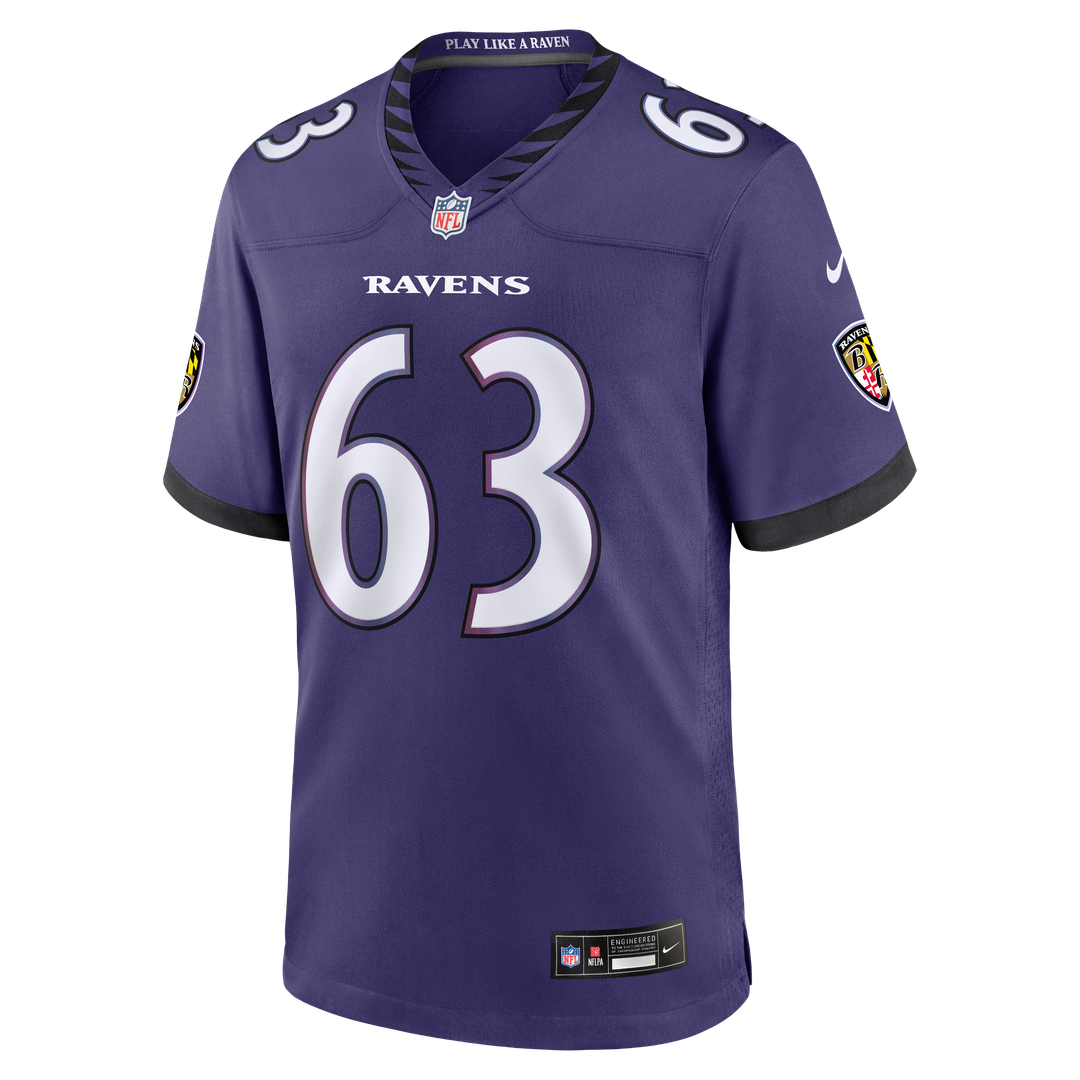 Danny Pinter Baltimore Ravens Purple Team Game Jersey