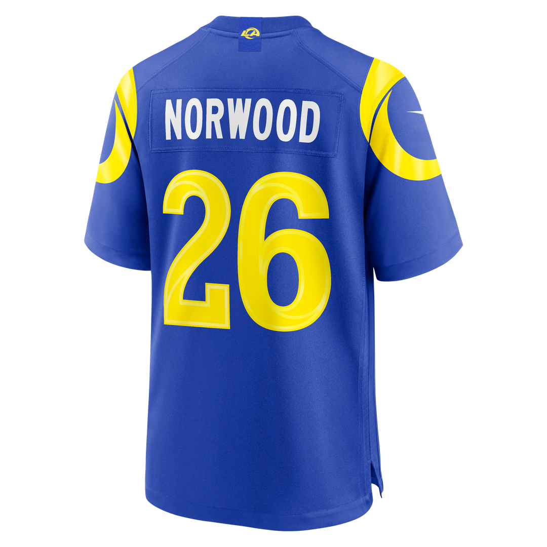 Drey Norwood Los Angeles Rams Royal Game Jersey
