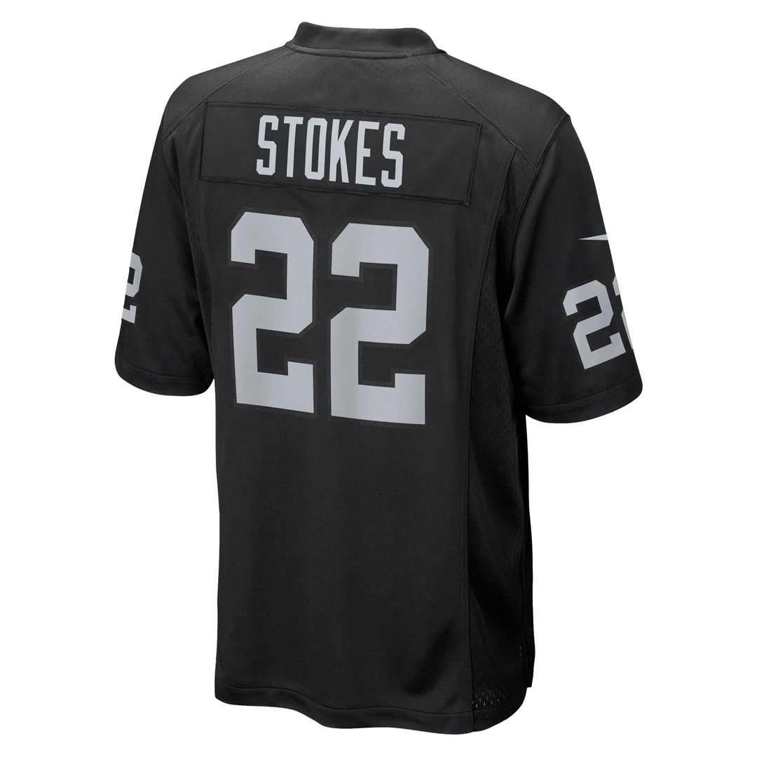 Eric Stokes Las Vegas Raiders Black Team Game Jersey