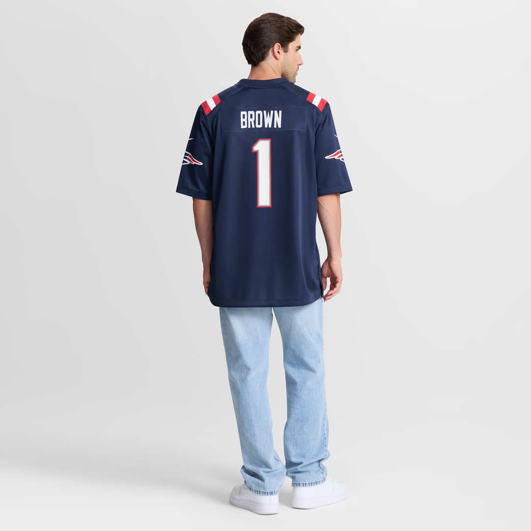 A.J. Brown New England Patriots Red Game Jersey