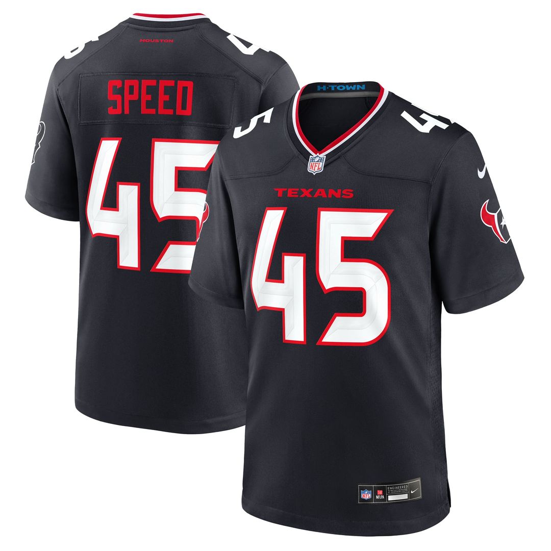 E.J. Speed Houston Texans Navy Team Game Jersey