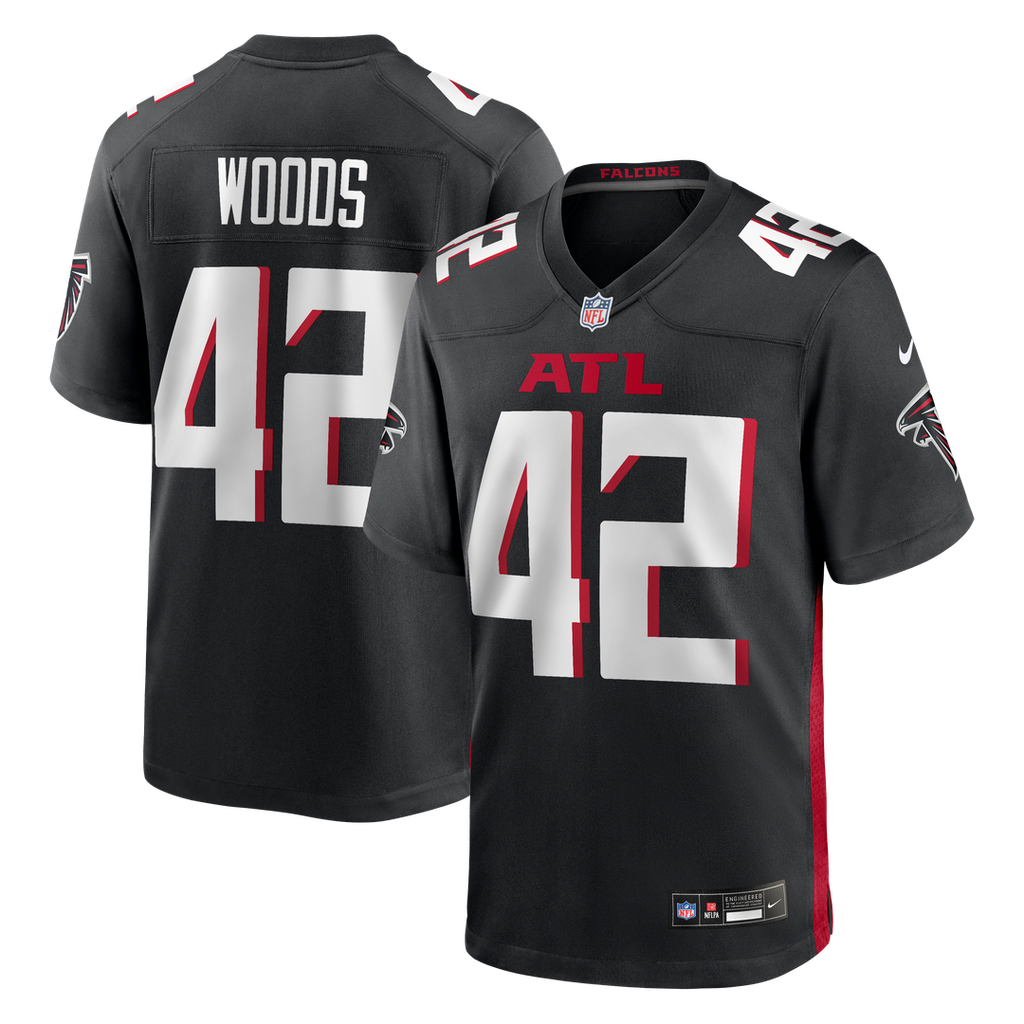 Josh Woods Atlanta Falcons Black Team Game Jersey