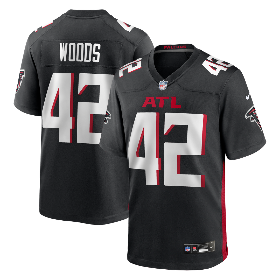 Josh Woods Atlanta Falcons Black Team Game Jersey