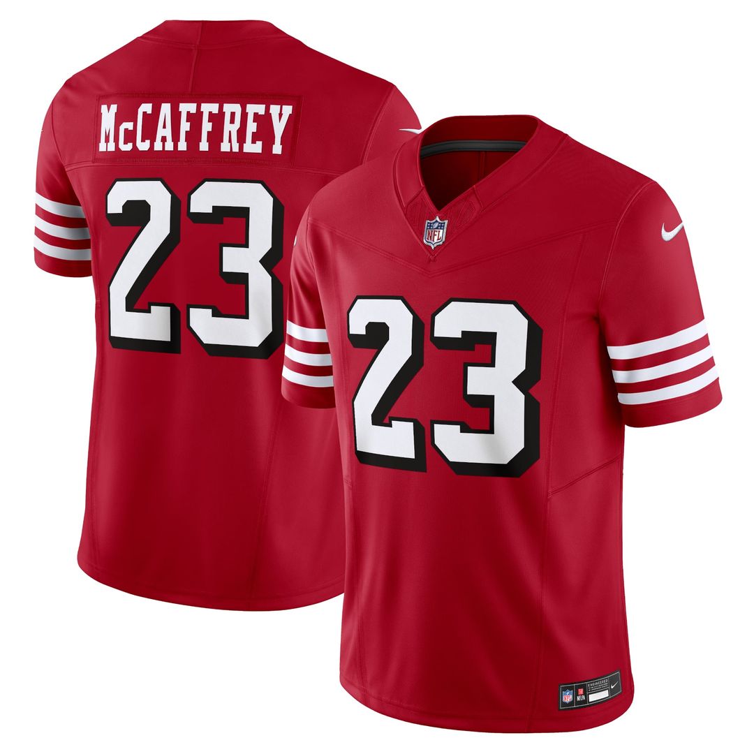 Christian McCaffrey San Francisco 49ers Scarlet Vapor F.U.S.E. Limited Jersey