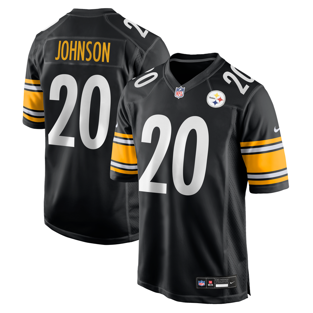 Kaleb Johnson Pittsburgh Steelers Black Team Game Jersey