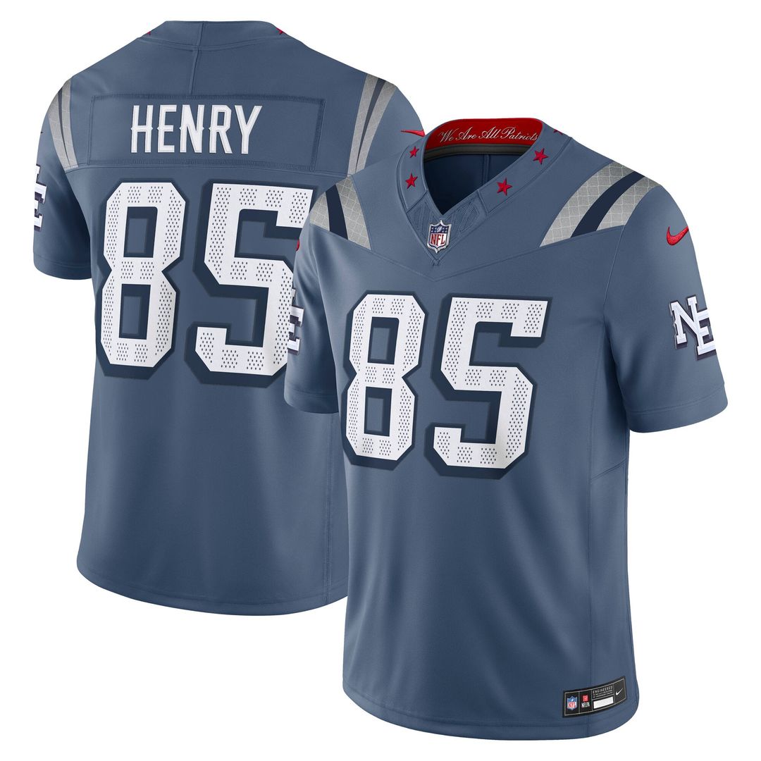 Hunter Henry New England Patriots Blue Rivalries Collection Stitched Limited Jersey