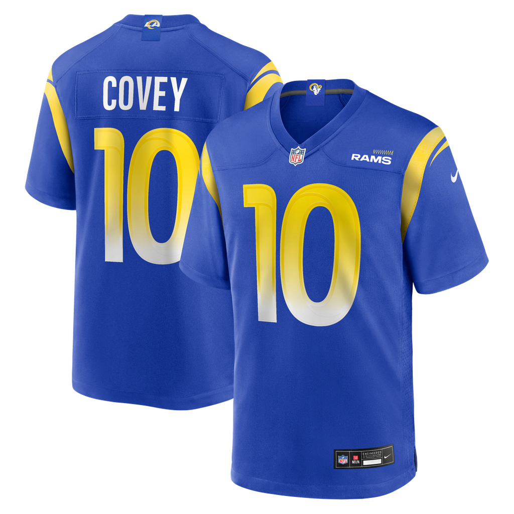 Britain Covey Los Angeles Rams Royal Team Game Jersey