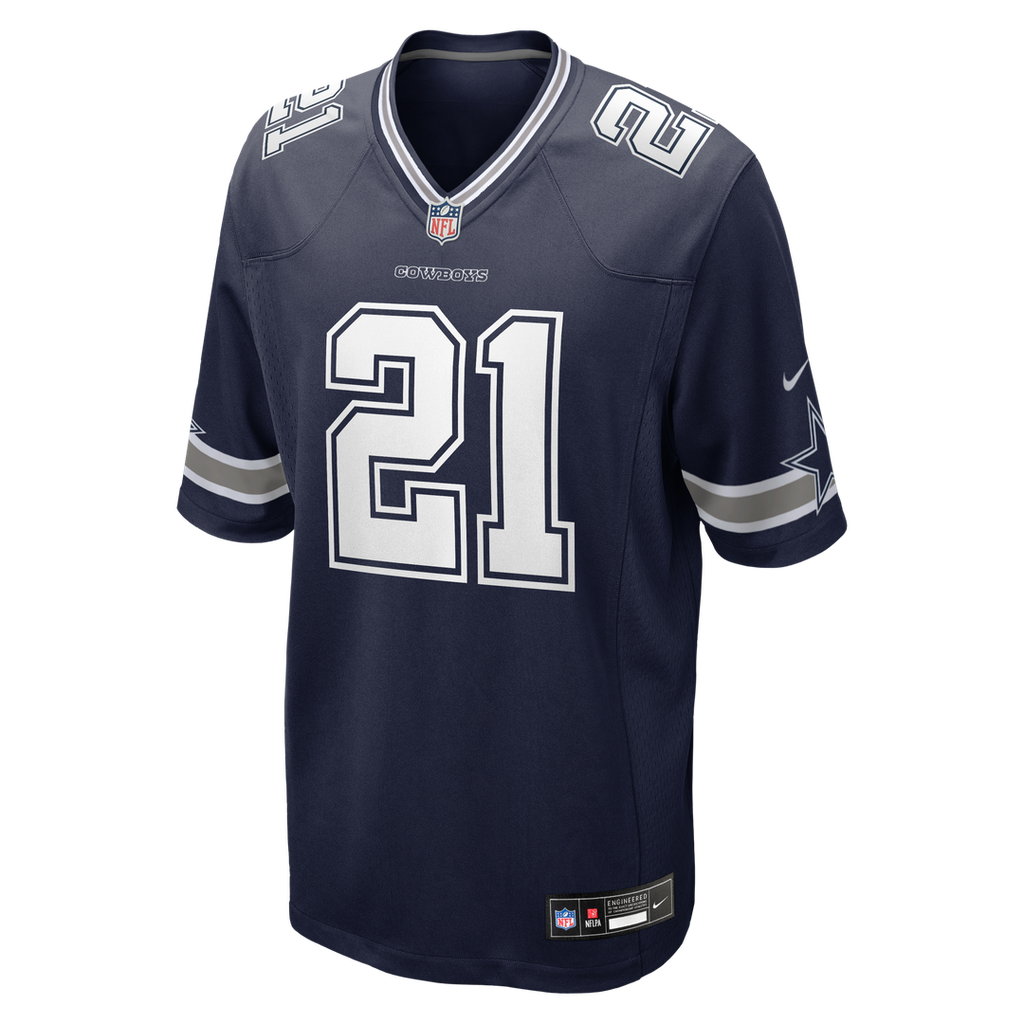 Deion Sanders Dallas Cowboys Navy Team Retired Player Game Jersey