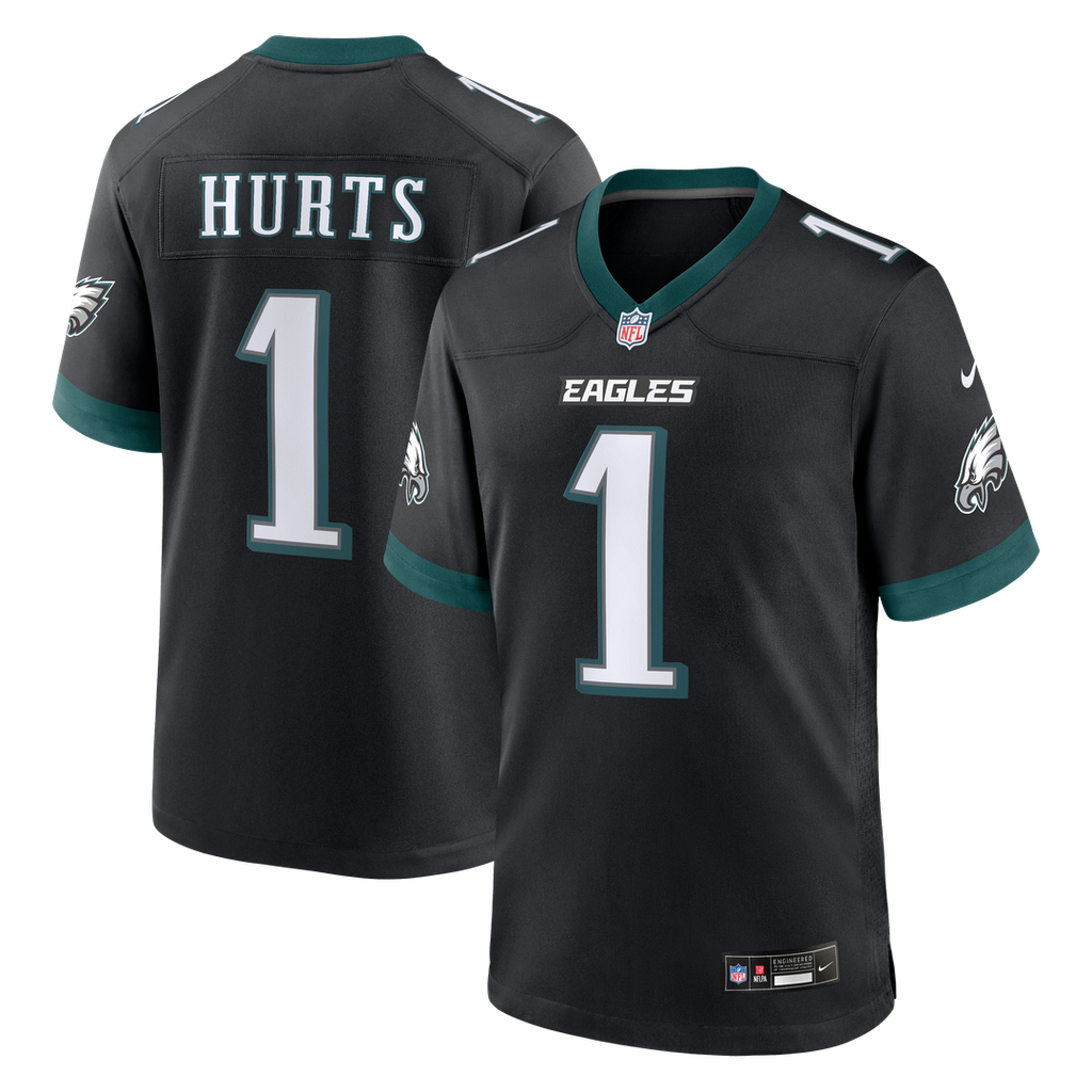 Jalen Hurts Philadelphia Eagles Black Alternate Game Jersey