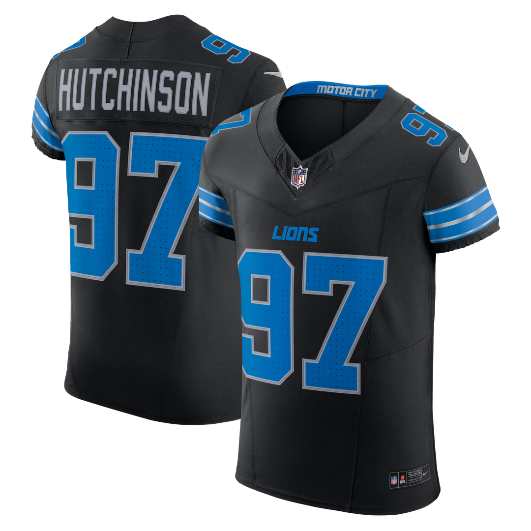 Aidan Hutchinson Detroit Lions Black Alternate Vapor F.U.S.E. Elite Jersey