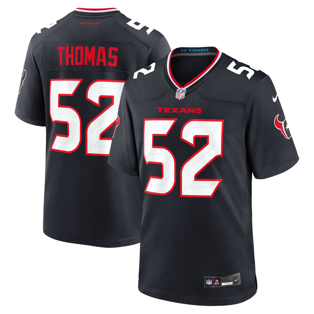 Xavier Thomas Houston Texans Navy Team Game Jersey