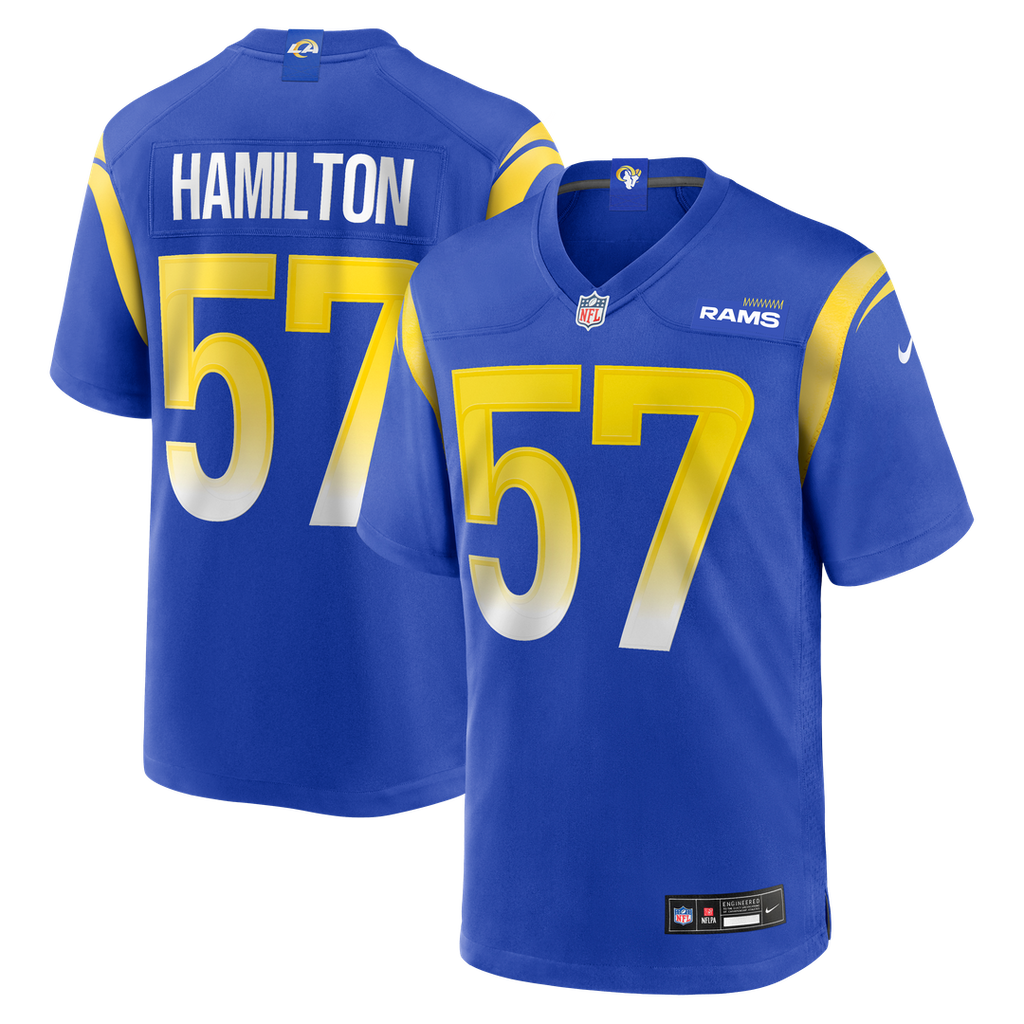 Ty Hamilton Los Angeles Rams Royal Team Game Jersey