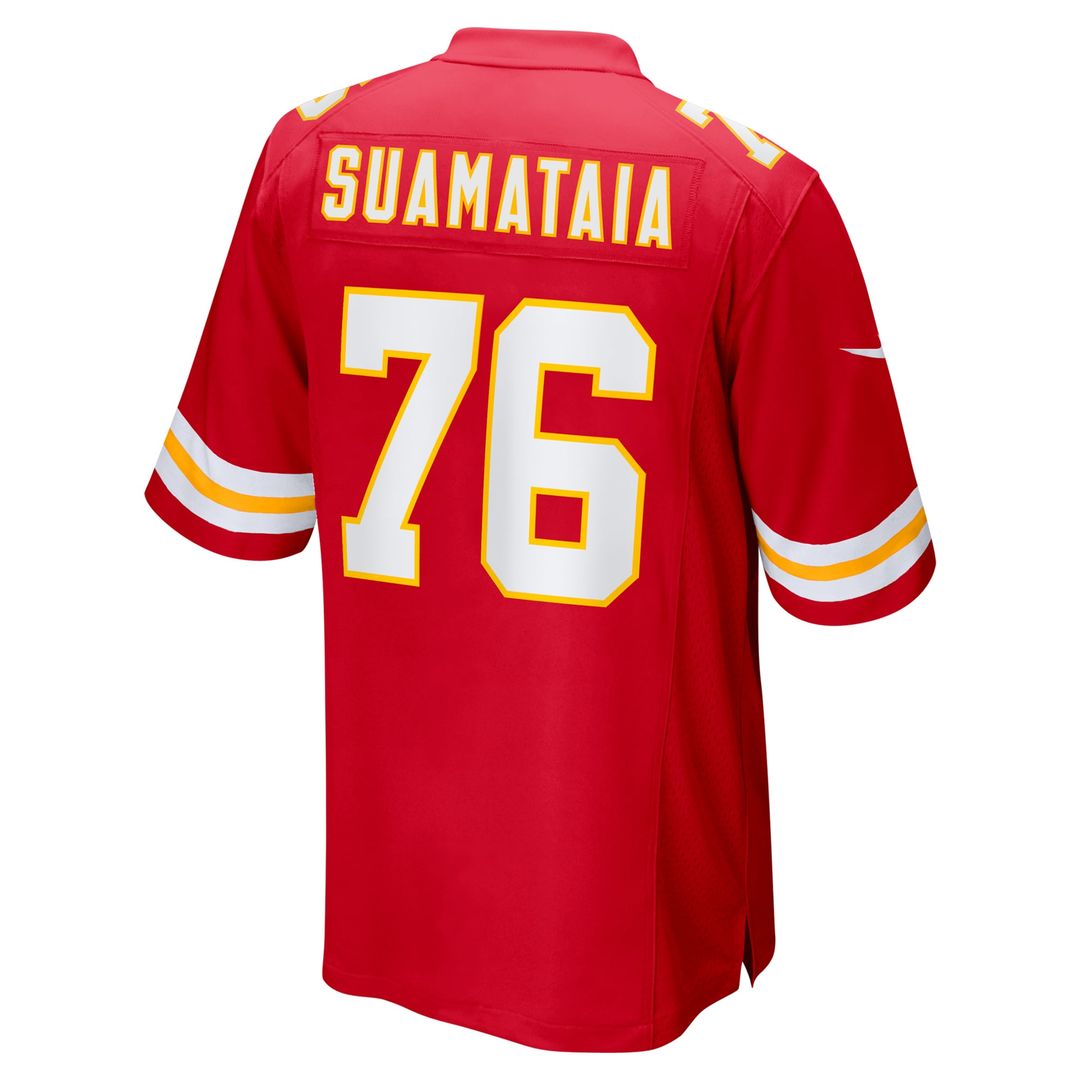 Kingsley Suamataia Kansas City Chiefs Red Game Jersey