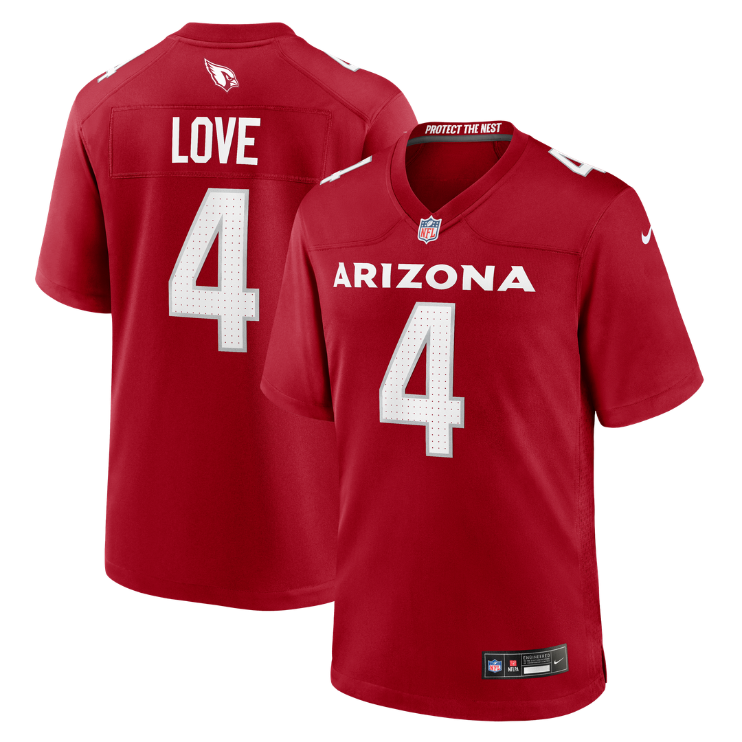 Jeremiyah Love Arizona Cardinals White Game Player Jersey