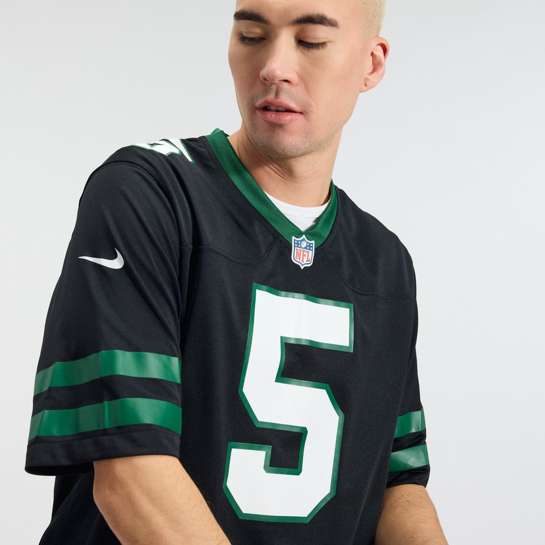Garrett Wilson New York Jets Legacy Black Alternate Game Jersey