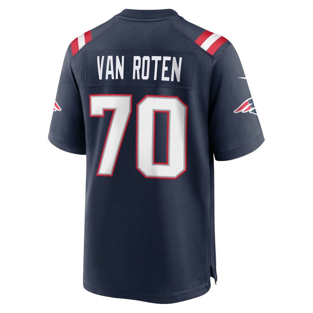 Greg Van Roten New England Patriots Navy Team Game Jersey