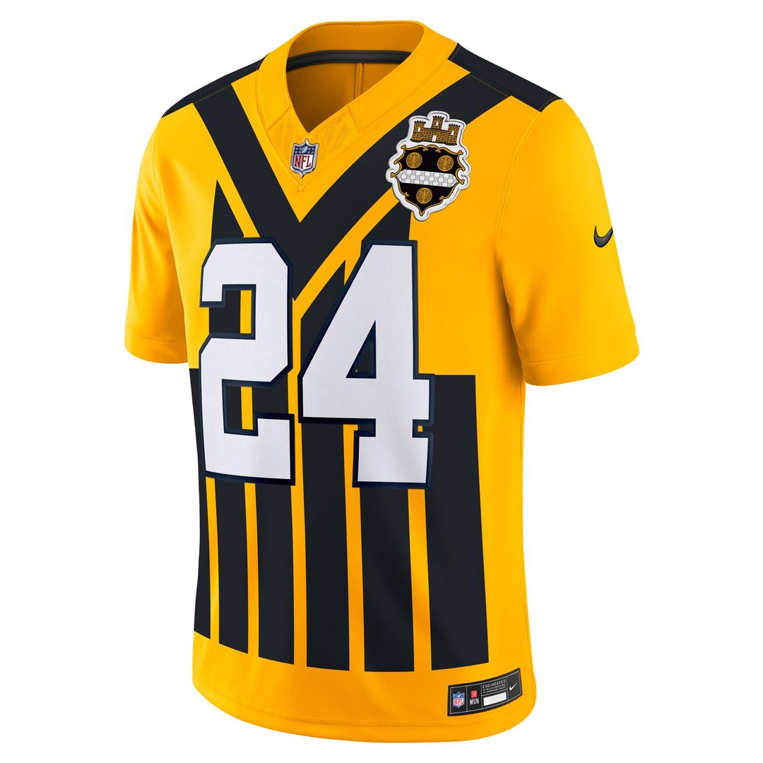 Joey Porter Jr. Pittsburgh Steelers Gold Alternate 1933 Throwback Vapor F.U.S.E. Limited Jersey