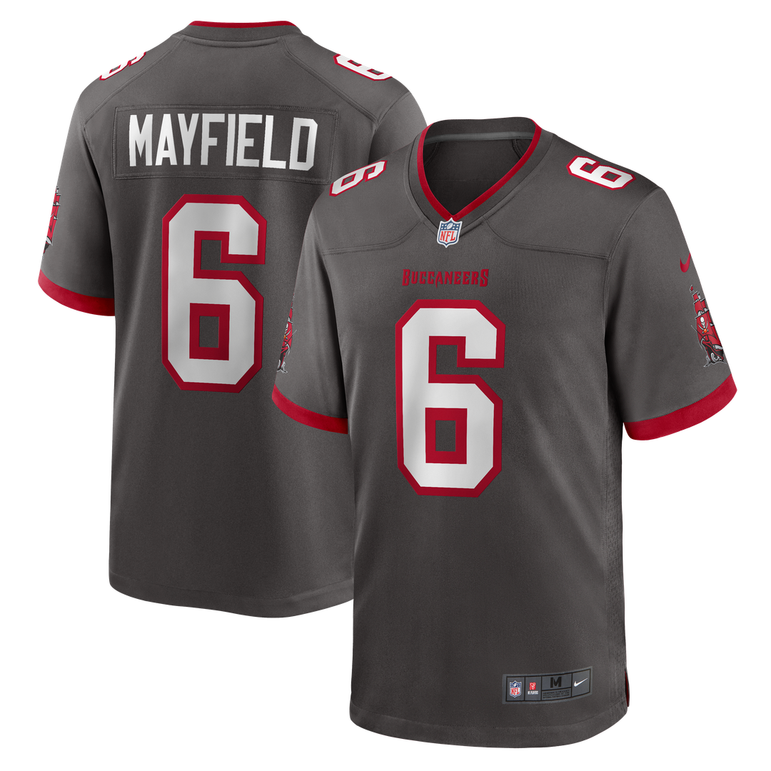 Baker Mayfield Tampa Bay Buccaneers Pewter Alternate Game Player Jersey
