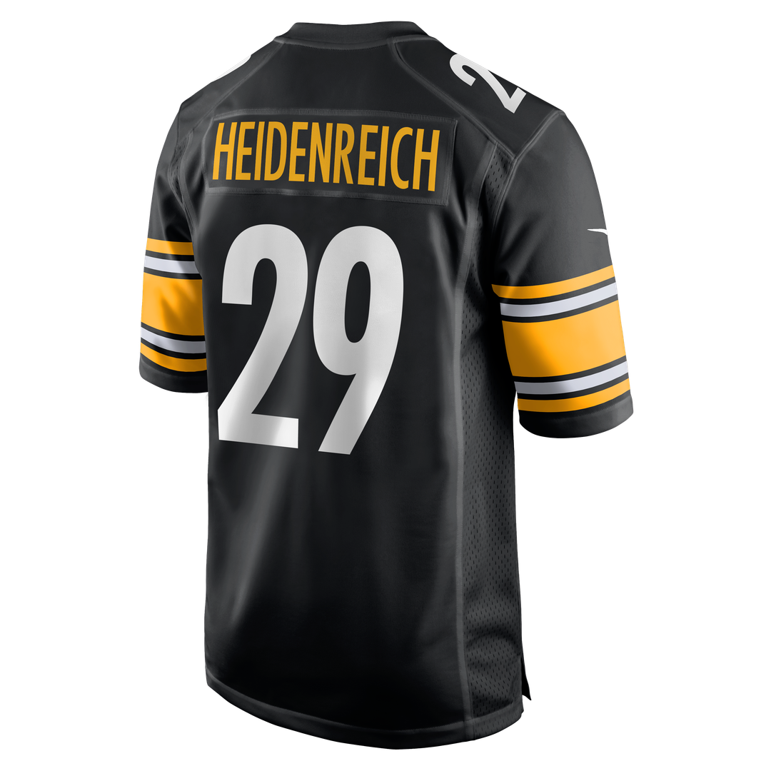 Eli Heidenreich Pittsburgh Steelers Black Team Game Jersey