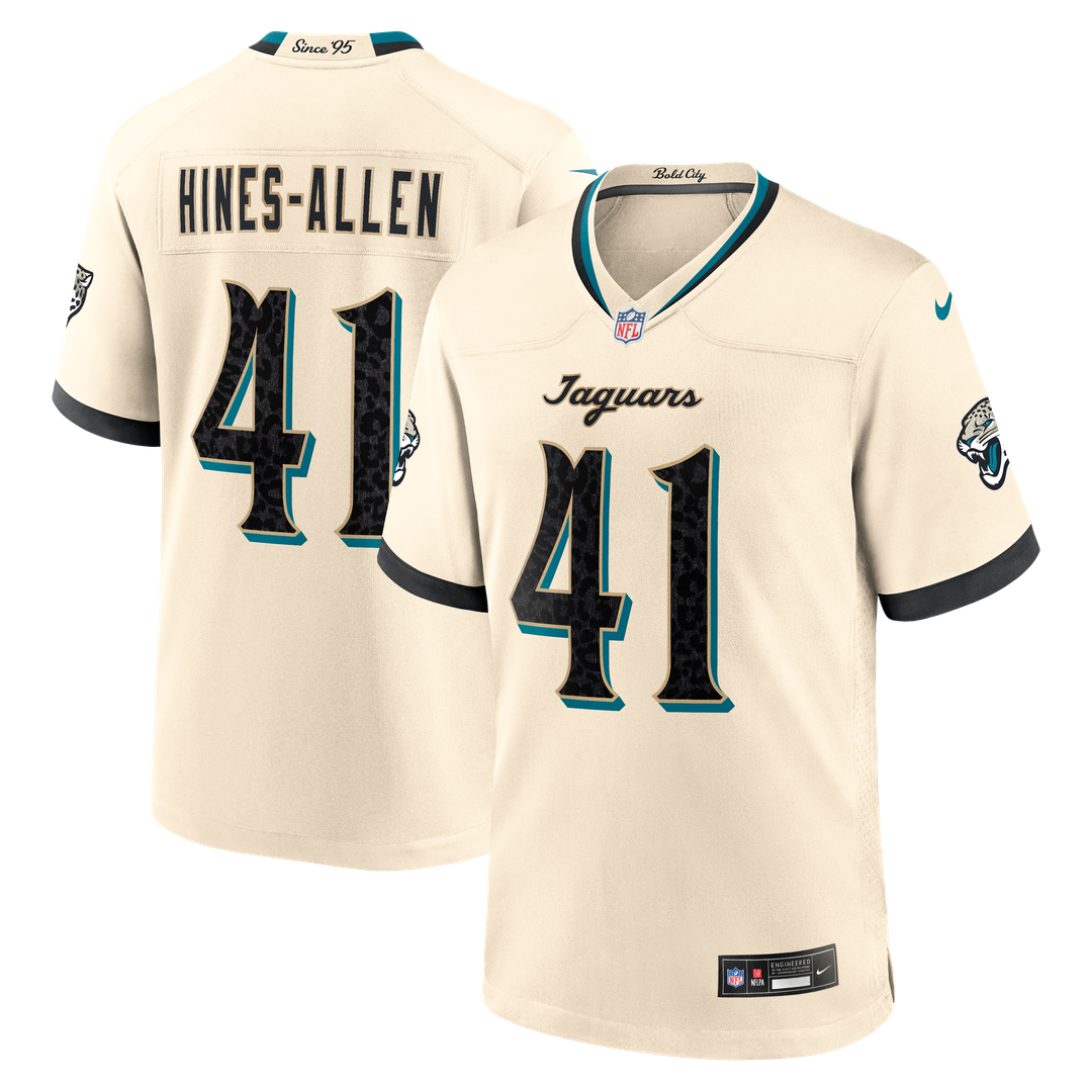 Josh Hines-Allen Jacksonville Jaguars Natural 2026 Rivalries Collection Game Jersey