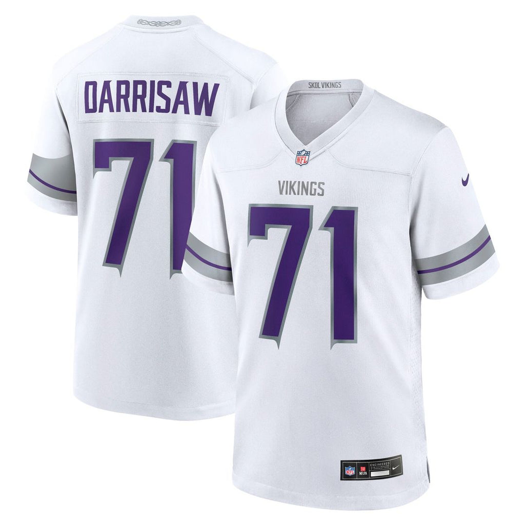 Christian Darrisaw Minnesota Vikings White Alternate Game Jersey