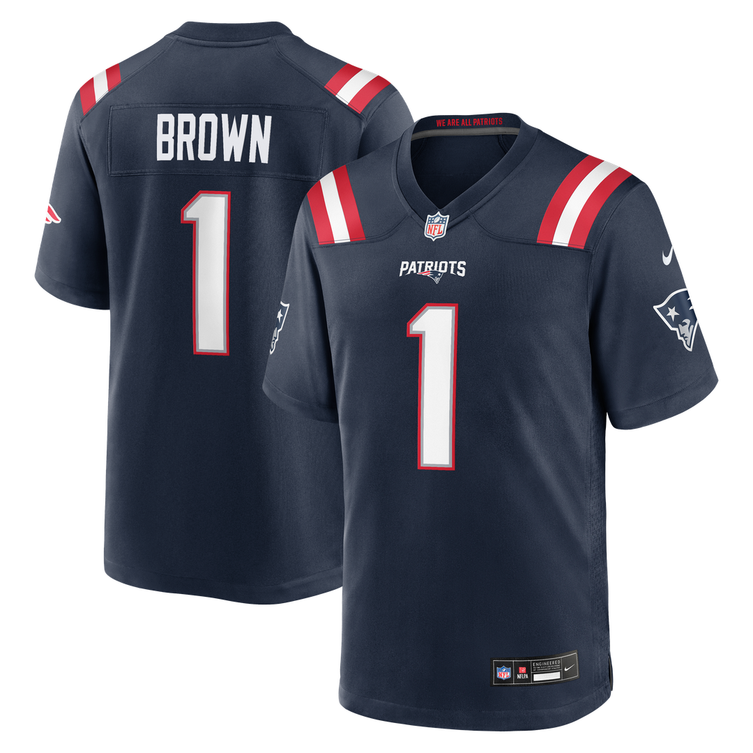 A.J. Brown New England Patriots Red Game Jersey