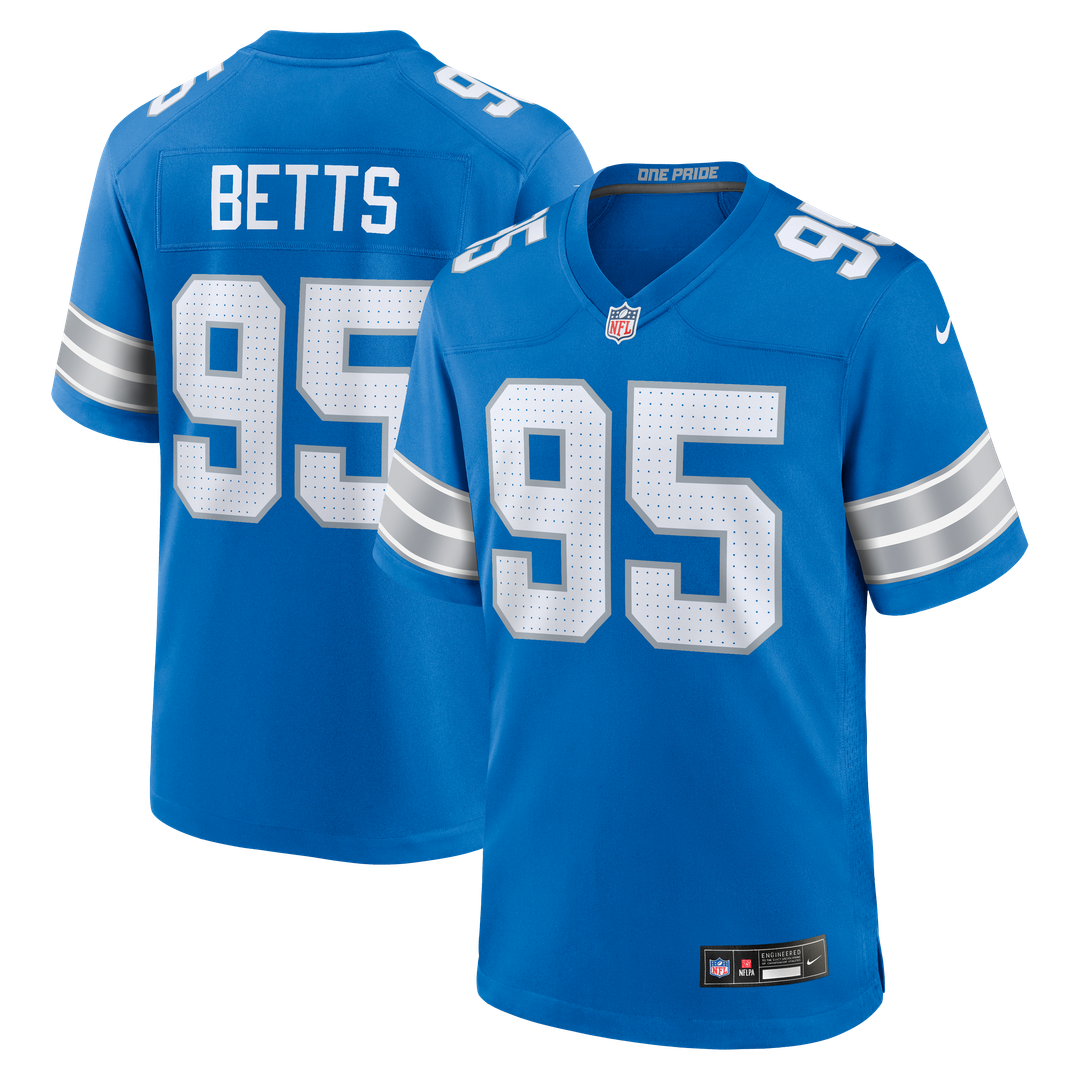 Mathieu Betts Detroit Lions Blue Game Jersey
