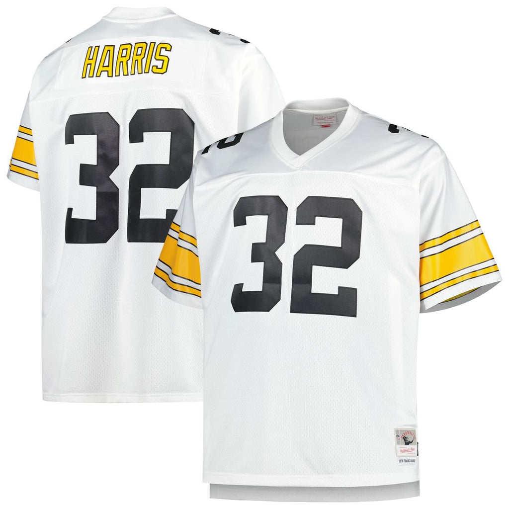 Franco Harris Pittsburgh Steelers White Big & Tall 1976 Retired Player Replica Jersey