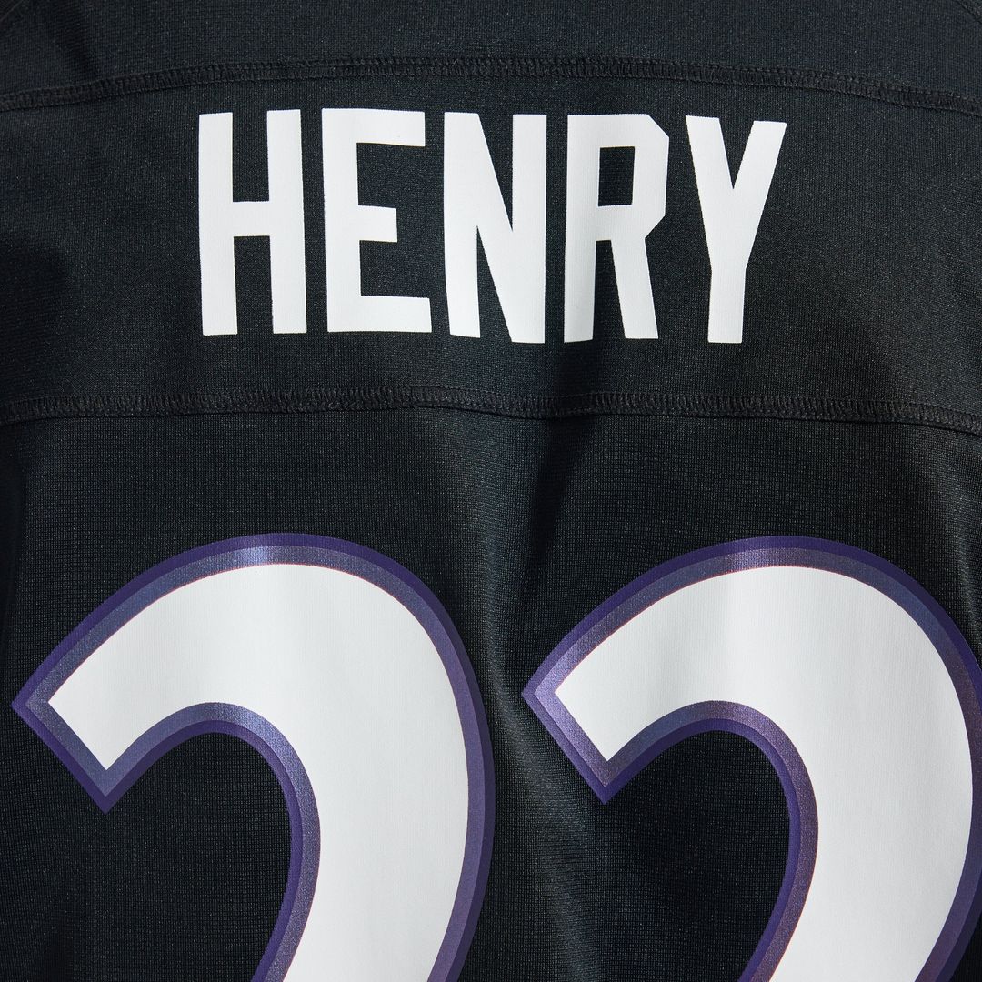 Derrick Henry Baltimore Ravens Black Alternate Game Jersey