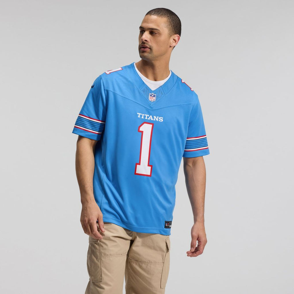 Cameron Ward Tennessee Titans Light Blue Team Vapor F.U.S.E. Stitched Limited Jersey