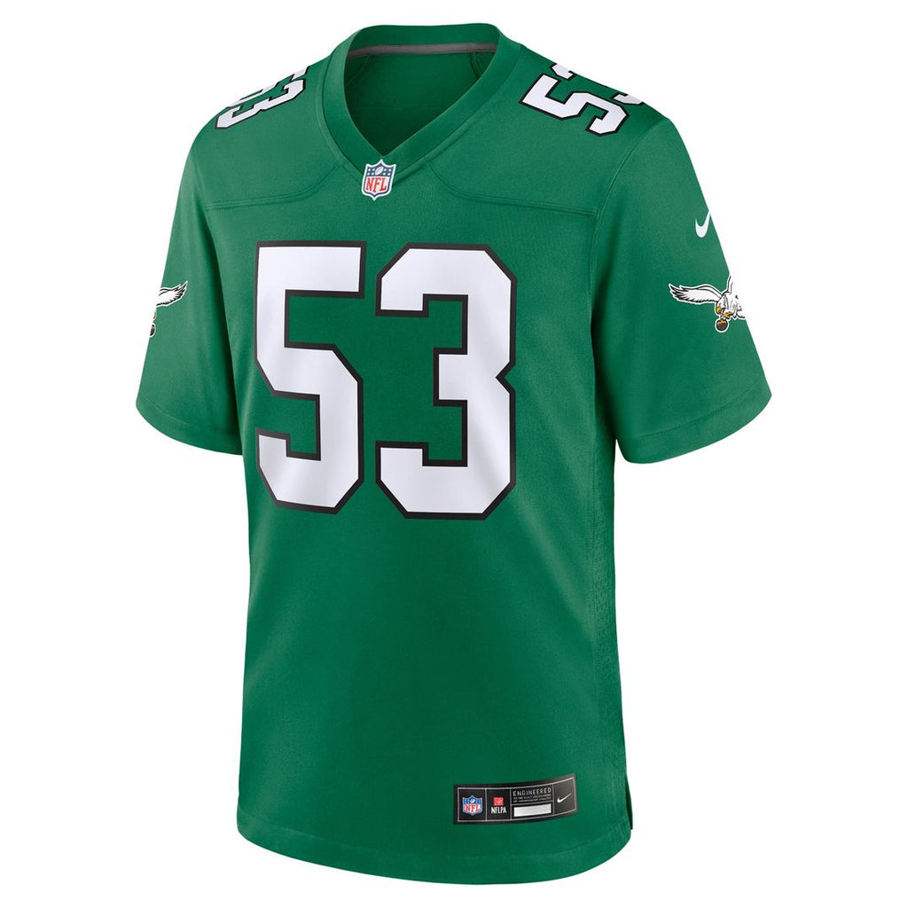 Zack Baun Philadelphia Eagles Kelly Green Alternate Game Jersey