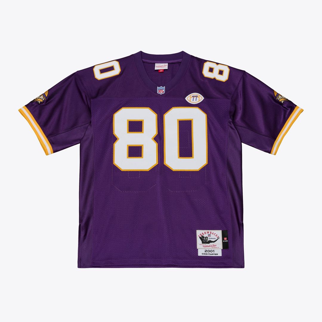 Cris Carter Minnesota Vikings Purple 2001 Authentic Throwback Jersey