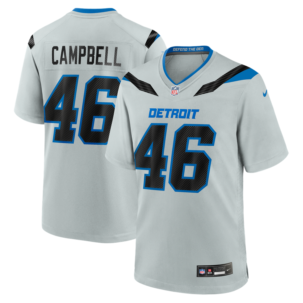 Jack Campbell Detroit Lions Silver 2026 Rivalries Collection Game Jersey