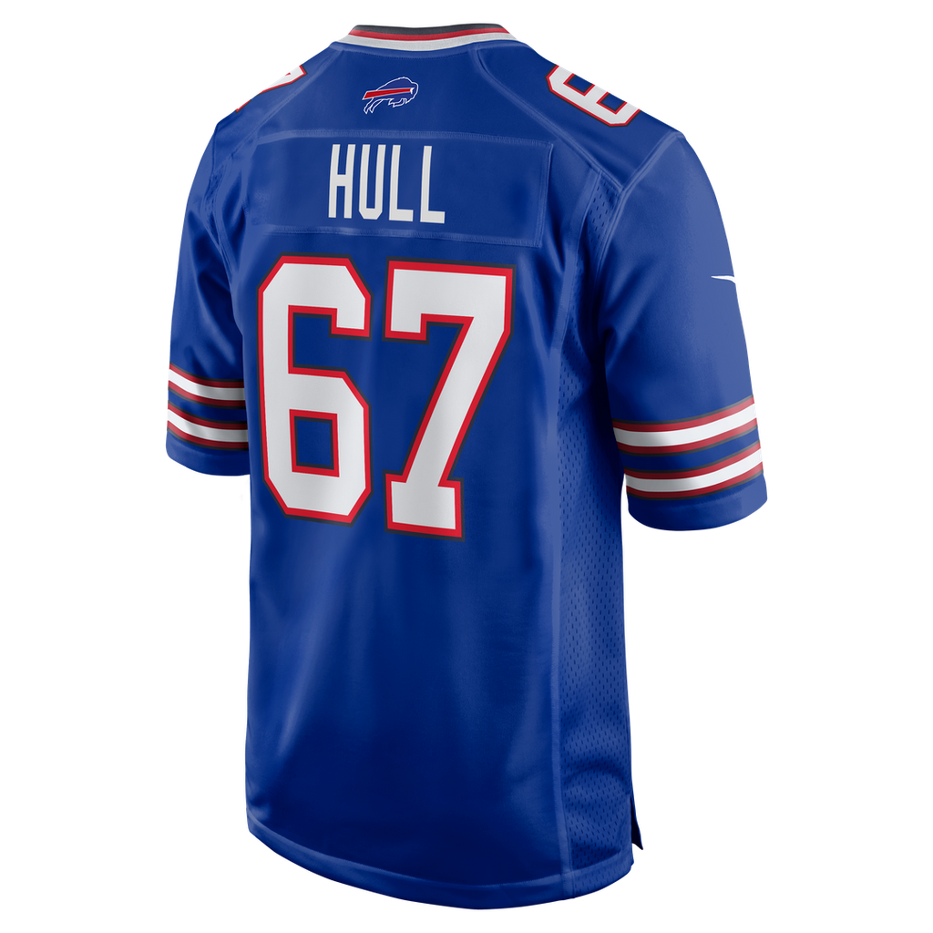 Kent Hull Buffalo Bills Royal Game Retired Player Jersey