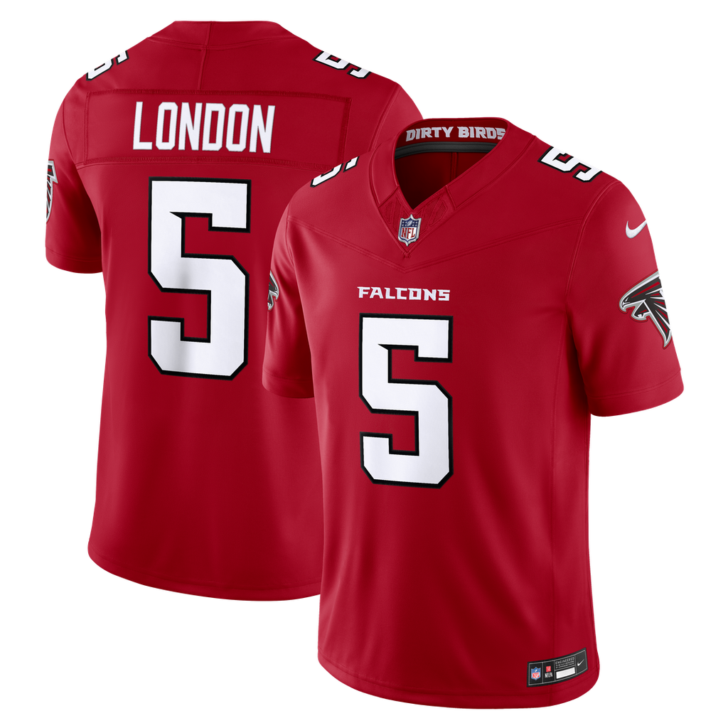 Drake London Atlanta Falcons Red Team Vapor F.U.S.E. Stitched Limited Jersey